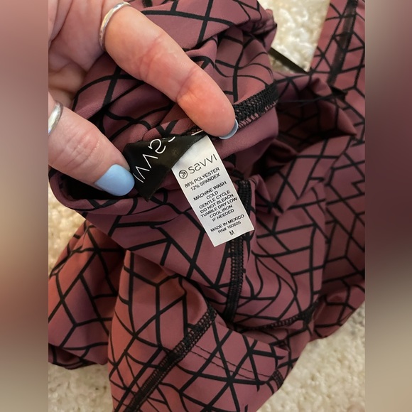 Savvi Athleisure Geo Leggings - Picture 3 of 8